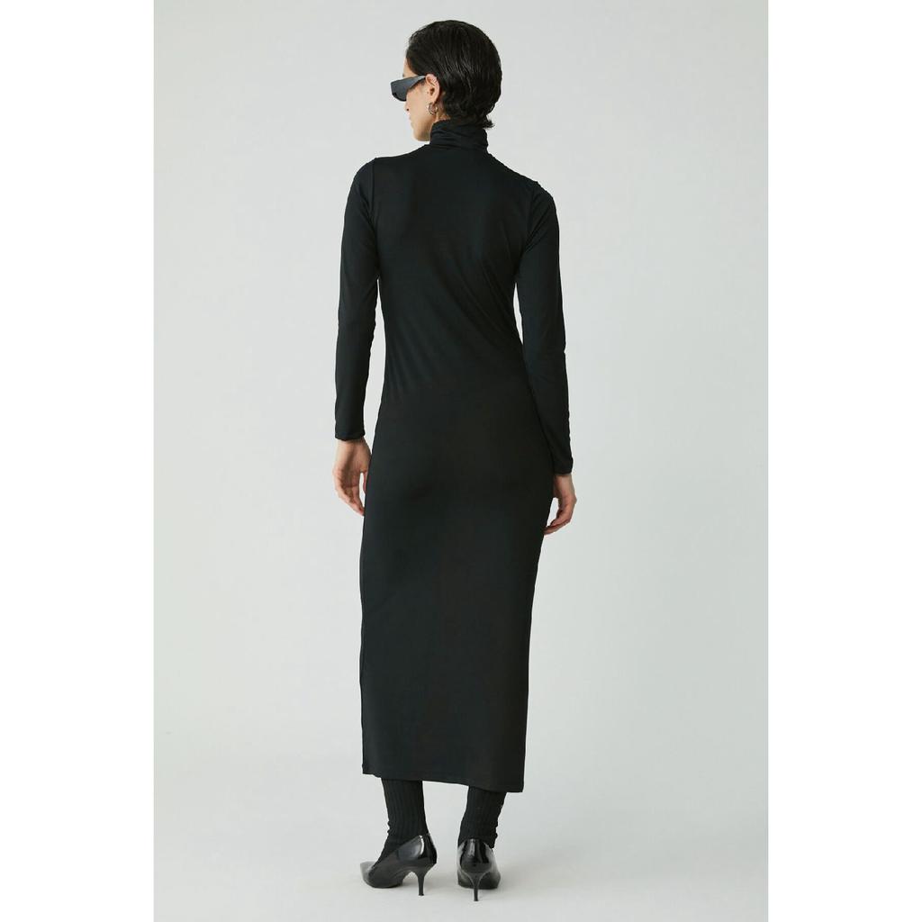 Katjabb Woman Slim Fit Fit Body Wrapping Upright Collar Midi Length Green Big Size Dress