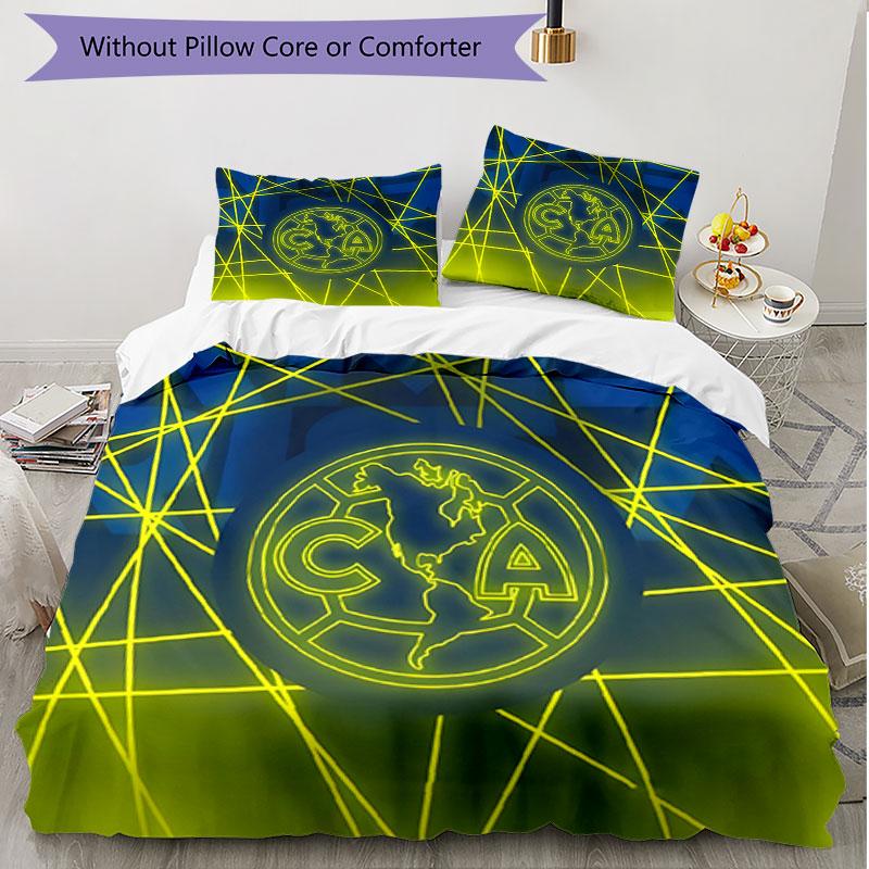 3pcs Duvet Cover Set (1*Duvet Cover + 2*Pillowcase, Without Core), Club America Print Soft All‑Season Bedding Set, Home Bedroom Decor Gift