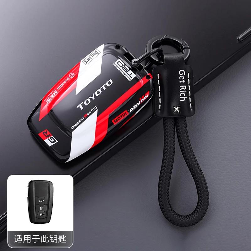 svagd6 ABS Zinc Alloy Car Key Cover Case For Toyota RAV4 Highland Coralla Hilux Fortuner Land Cruiser Camry Crown Keychain Accessories