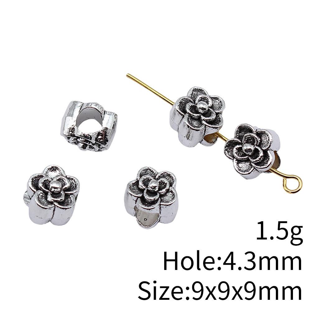 Bead Pendant Jewelry Findings Big Hole Beads Loose Spacer Accessories Parts Beads For Making Bracelets Women's Accessories