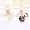 Cherry Blossom Tulip Keychain Pendant - Creative Nameplate Car and Bag Decoration