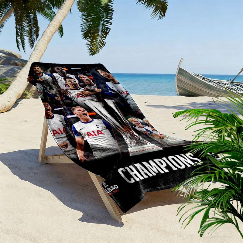 The Spurs Print Beach Towel, Large Soft Quick Dry Towel for Beach Camping Swimming
