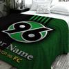 1 Peça Cobertor de Flanela com Padrão de Nome Personalizado do Hannover 96 Adequado para Todas as Estações para Decoração de Casa Calor e Conforto Presentes Presente de Feriado