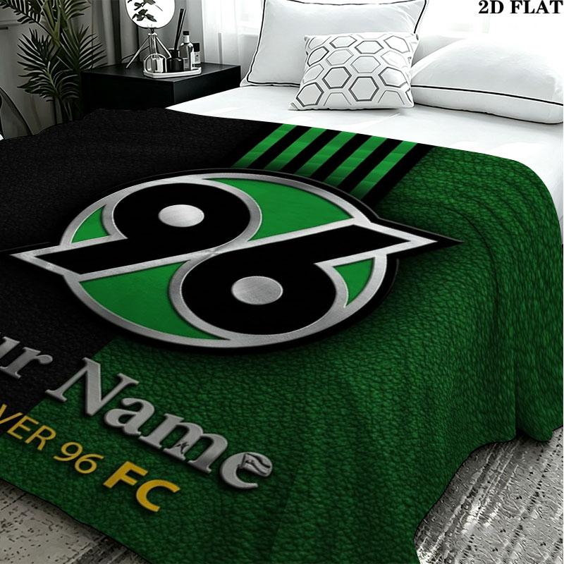 1 Peça Cobertor de Flanela com Padrão de Nome Personalizado do Hannover 96 Adequado para Todas as Estações para Decoração de Casa Calor e Conforto Presentes Presente de Feriado