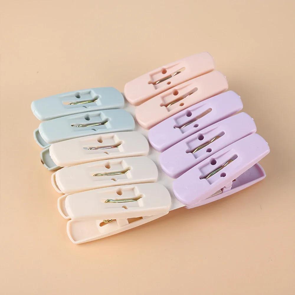10PCS Random Color Household Clothespin Plastic Spring Clip Anti-slip Clothespin Multi-colored Underwear Fixing Clip Socks Clips