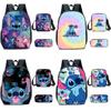 Stitch Backpack Cartoon Set With Lightweight Breathable For Students Elementary
