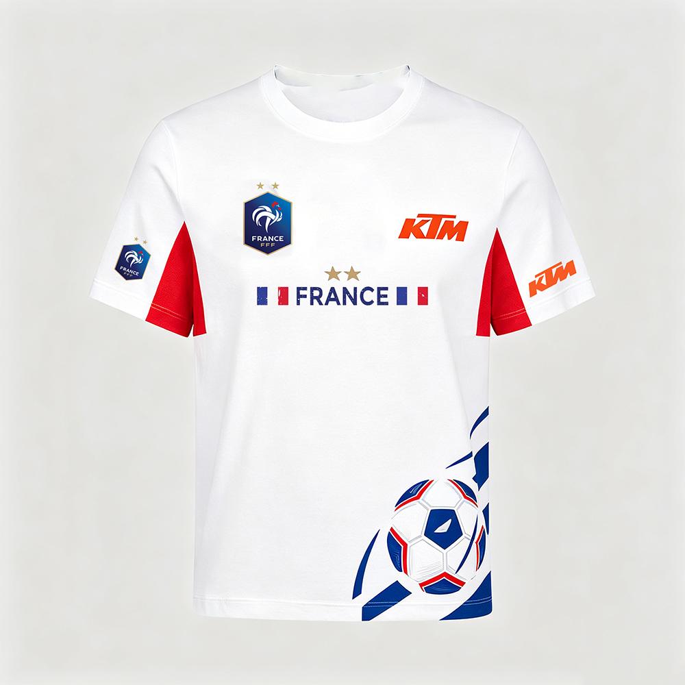 KTM France 2026 World Cup Football Jersey KTM Co-branded T-shirt for Men