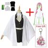 Anime Kanroji Mitsuri Cosplay Kostüm Kimetsu No Yaiba Kostüm Kimono Uniform Kanroji Mitsuri Perücke Halloween Kleidung