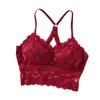 Sexy Lace Strapless Bra With Chest Cushion, Women's Hollowed Out Cross Wrapped Chest, Women's Vest, Plus Size Backless Lingerie, Can Be Worn Outside