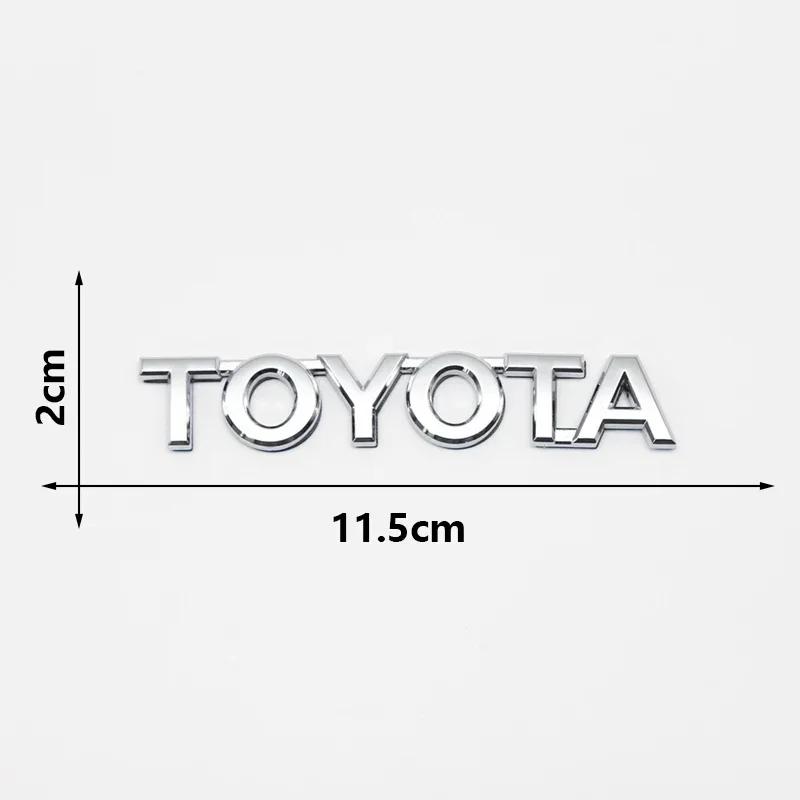 3D ABS Glossy Black Silver Letters Trunk Emblem Stickers Car Accessories Modified For Toyota camry chr corolla rav4 Car Sticker