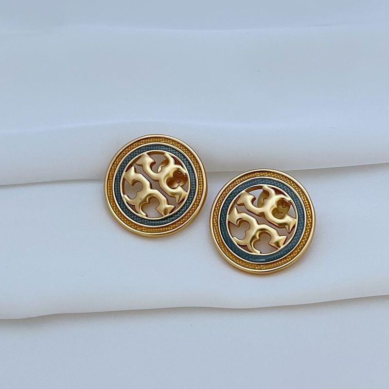 

Европейско-американская мода Легкая роскошь Английские буквы Матовые эмалевые металлические серьги-пусеты