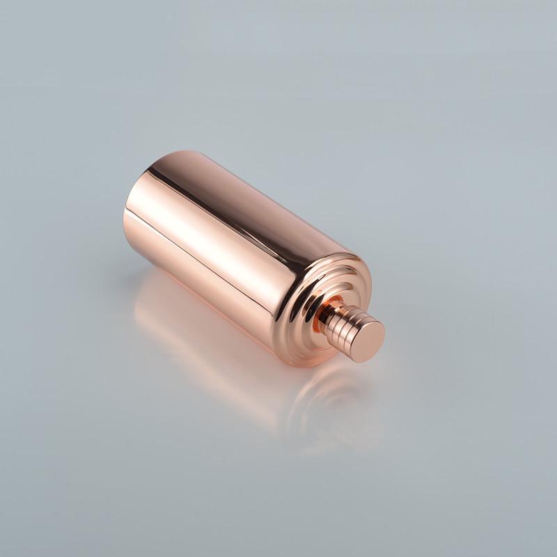 Gold Electroplated Black Hip Flask: 304 Stainless Steel, Cylindrical Baijiu Bottle, 1-2 Jin Maotai Style.