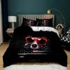 Yellow Maple Leaf French Bulldog Microfiber Bedroom Comforter Cover with Pillowcases Lovely Pet Dog Bed Sets for Girl Boy Teen