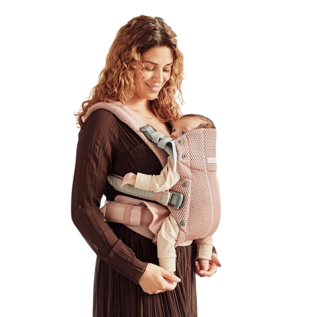 

Слинг Baby Bjorn для детей от 0 до 36 месяцев, удобная сетка, пыльно-розовый цвет, материал, HARMONY,