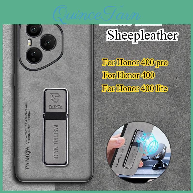 400 Sheepskin Honor For Pro Leather Case For Honor 400 Lite Honor400 Power Gt Pro Matte Silicone Bumper Kickstand Holder Cover