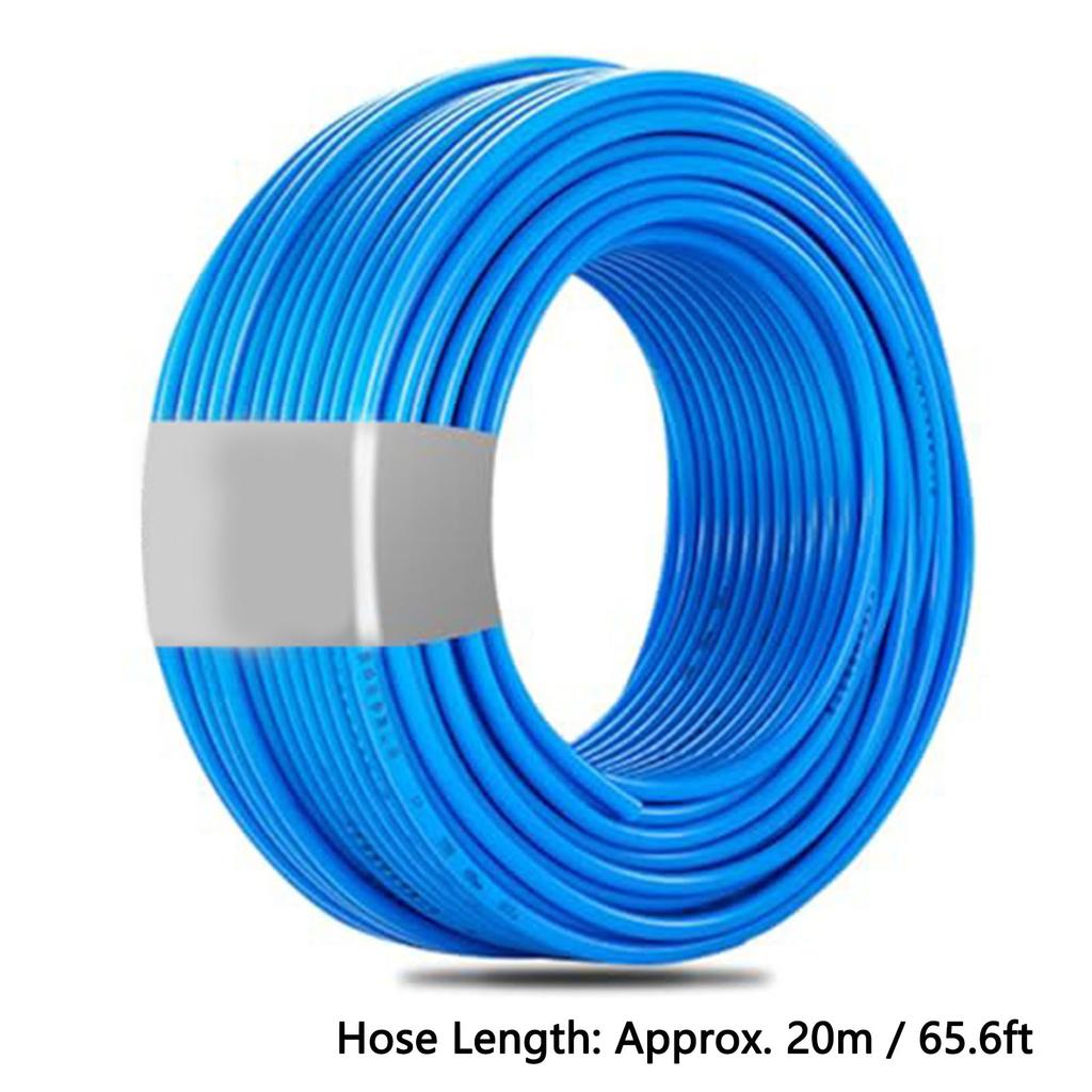 8mm   Hose and 2 Fittings High Pressure Flexible Tubing for Pneumatic System Fluid Transfer 20M Length