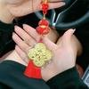 Year of the Horse: Golden Phone Charm & Keychain Pendant - 'Wealth by Imperial Decree' Auspicious Gift