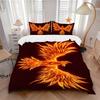 3Pcs Phoenix Flames Bedding Set Quilt Cover Pillowcase Home Christmas Xmas Halloween Gift 1 Duvet Cover 2 Pillowcase M928875