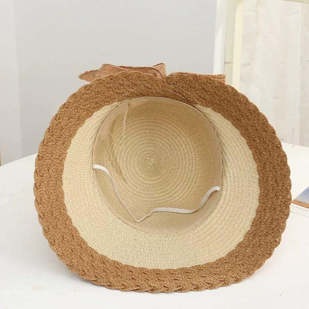 Hollow Out Big Brimmed Woven Cap Foldable Bucket Hat Folding Sun Cap Straw Weaving Beach Hat  Sport