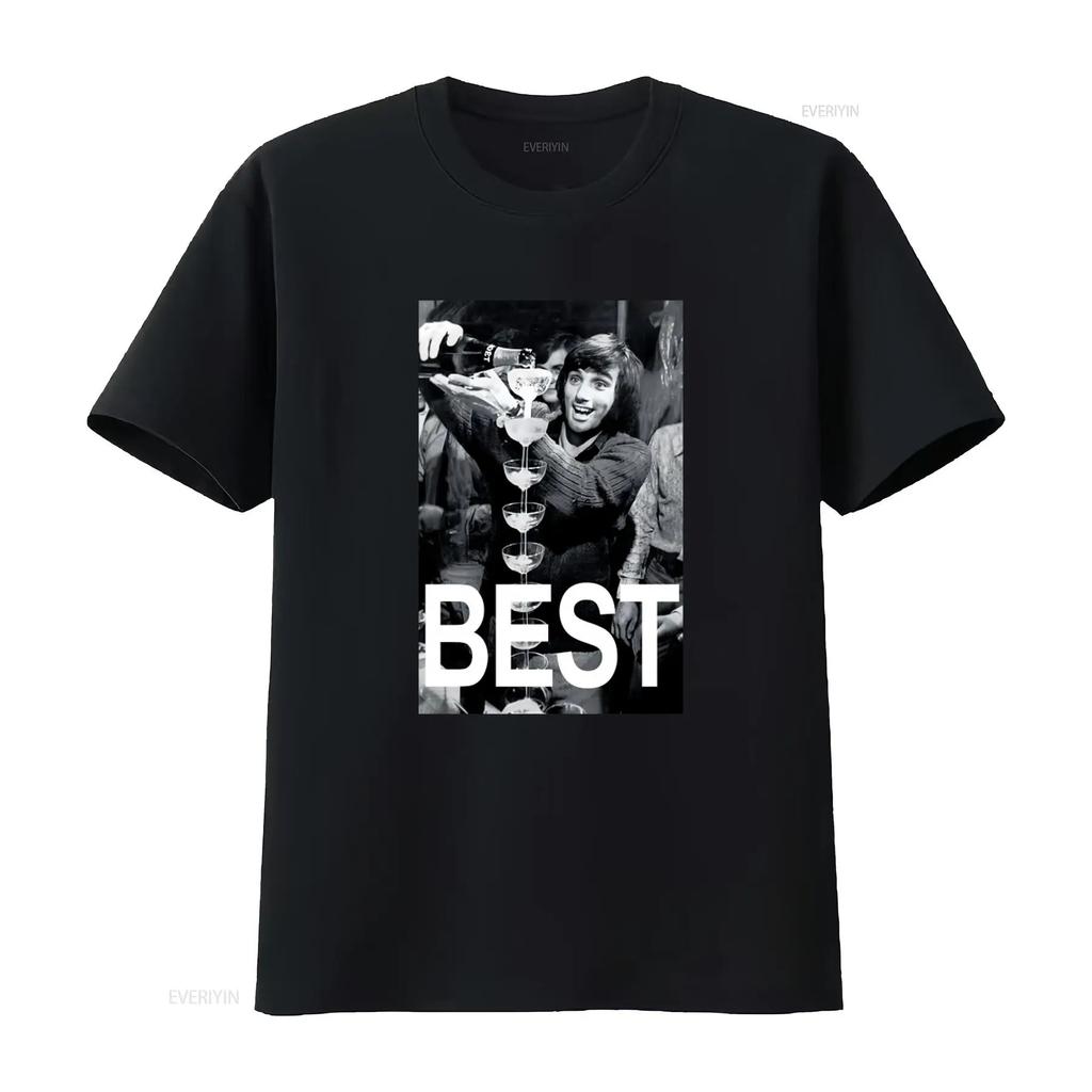 George Best Moet White T Shirt The Happiness Is Have My New Long Or S Vintage Washed Stylish Comfortable Designer Clothes Soft