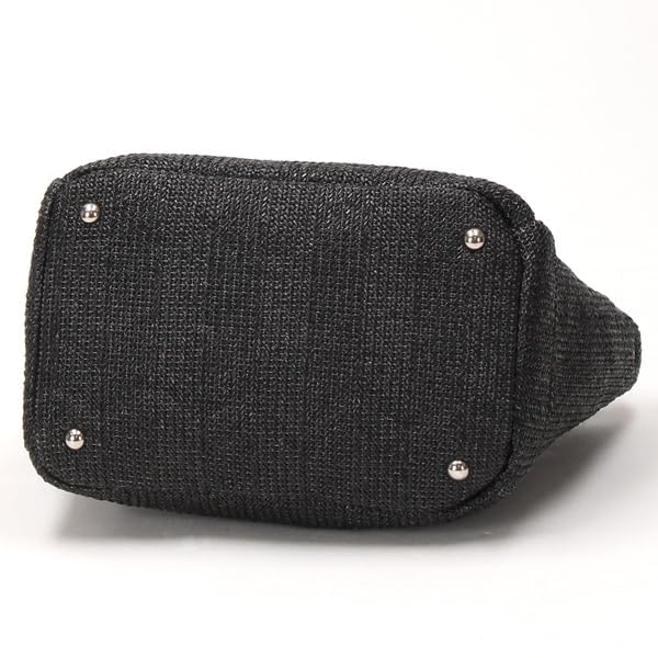 Tote Bag Natural Summer Tote S Size Black [Isaac] (10)