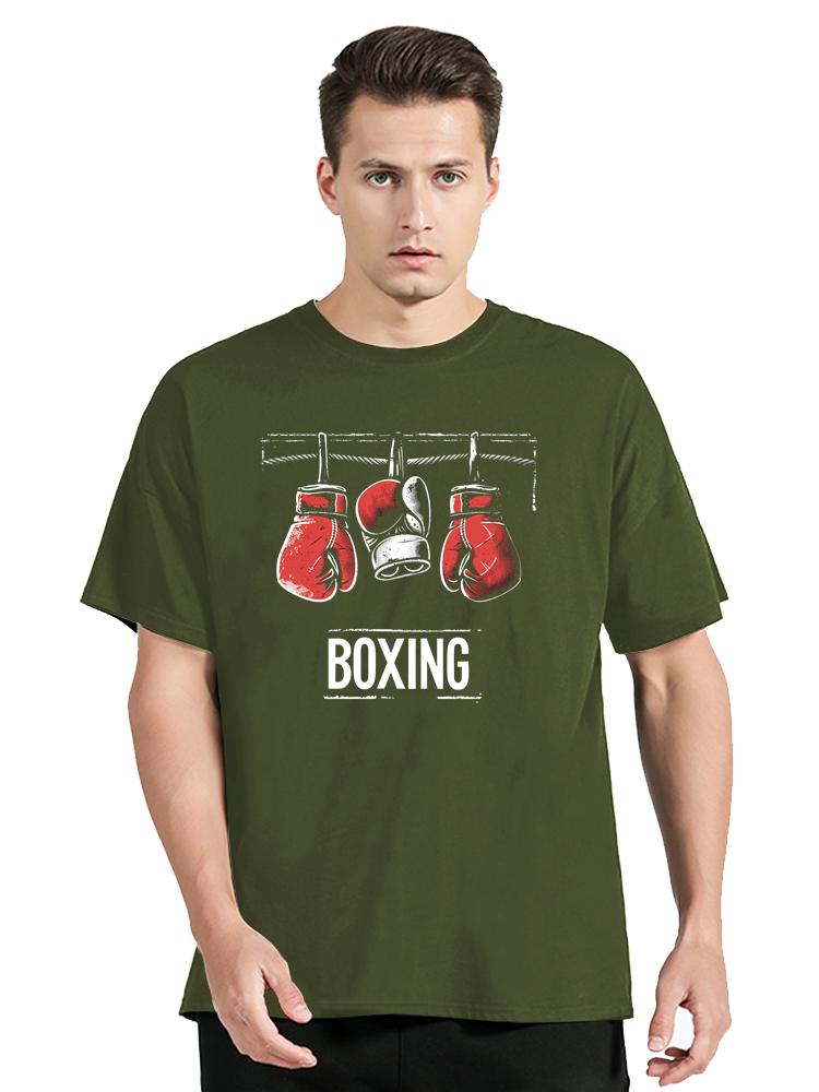 

Authentic Boxing Tee Red Gloves In Action Style T Shirt Graphic Oversized T-shirt Unisex Tops Cotton Tees Streetwear Clothing 4XL