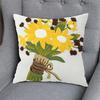 Floral Pillow Cover 18" X 18" Flower Throw Pillow Case Zippered Rustic Pillow Cover for Living Room Sofa Couch Bedroom Decoration