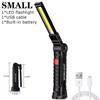 COB Work Light 180° Folding Flashlight USB Rechargeable Portable Camping Emergency Repair Spotlight with Hanging Hook Magnetic