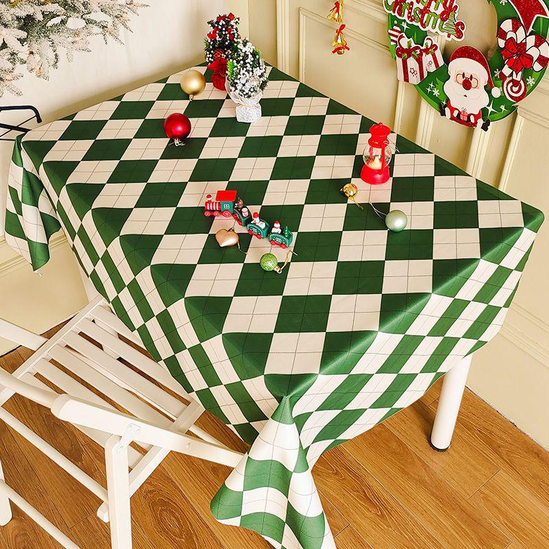 Festive Red Plaid Tablecloth for Christmas, New Year, & Weddings