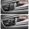 Set of 12 Car Seat Memory Door Lock Unlock Button Sticker Adjust Switch Button for Mercedes-Benz a Class 2013-2017 Interior Trim Accessory Black