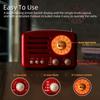 Retro Desktop FM AM Radio Receiver Rechargeable MP3 Stereo Bluetooth Speaker