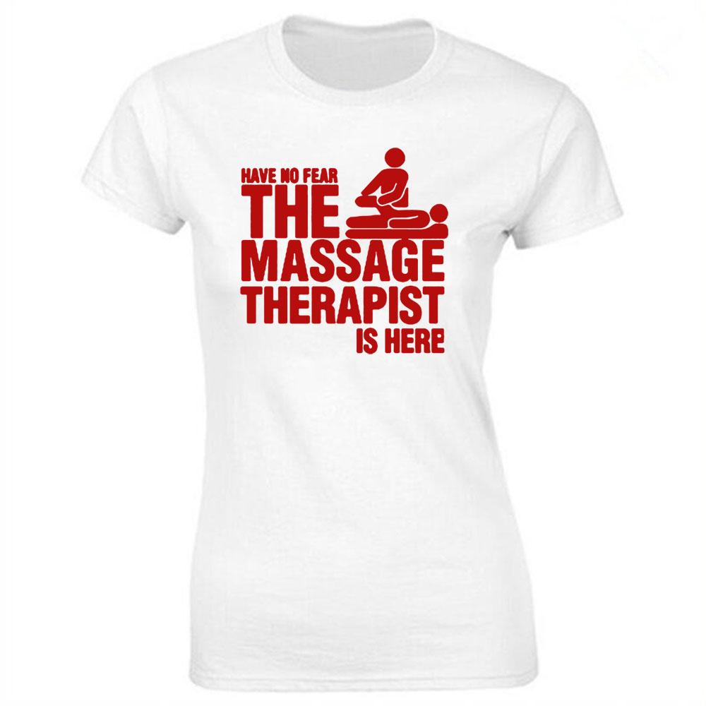 Massage Therapist Print Cotton Casual Tshirt Women Funny T Shirt for Lady Streetwear Regular Top Tee