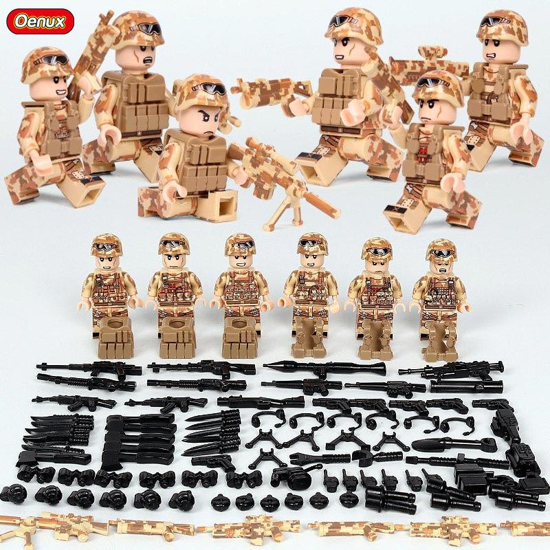 Neue Mini-Camouflage-Soldaten Militärische Kleine Bausteine Mini Moderne Armee-Soldatenfiguren MOC Baustein Spielzeug Für Kinder