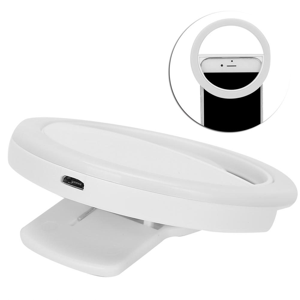 Mobile Phone Fill Light Dimmable LED Circle Lamp USB Rechargeable Live Streaming Light