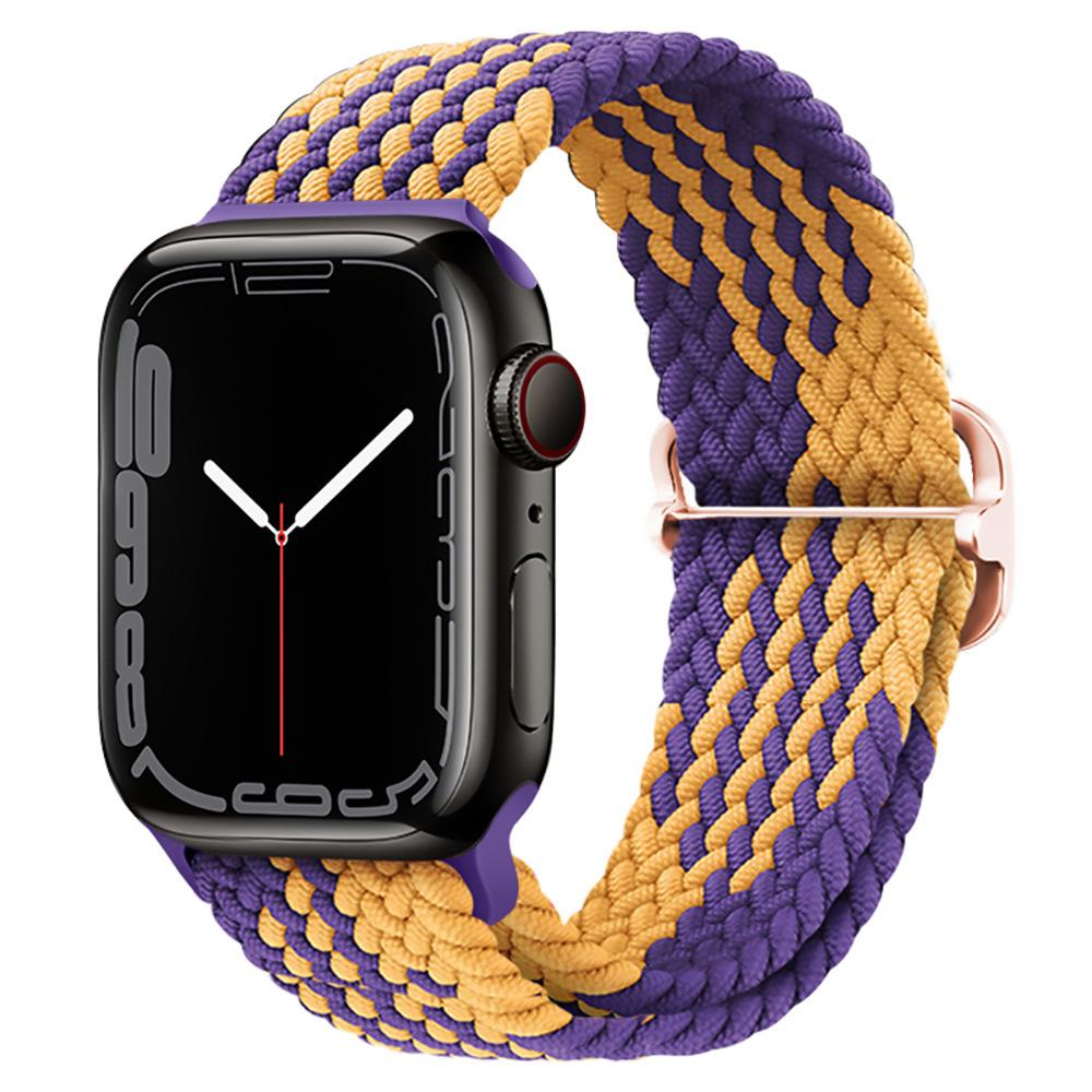 Elastic Woven Nylon Band F Smart Apple Watch Band 40 41 44 45MM Iwatch SE8 7 5 6 , Alloy Buckle Sport Soft Breathable Accessories Strap Blet Bracelet