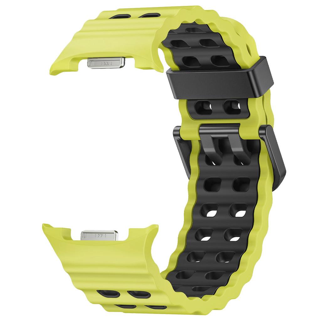 Marine Band for Samsung Galaxy Watch 8/8 Classic Ocean Strap Two-tone Silicone Band for Galaxy Watch 8 40 44mm Sport Bracelet