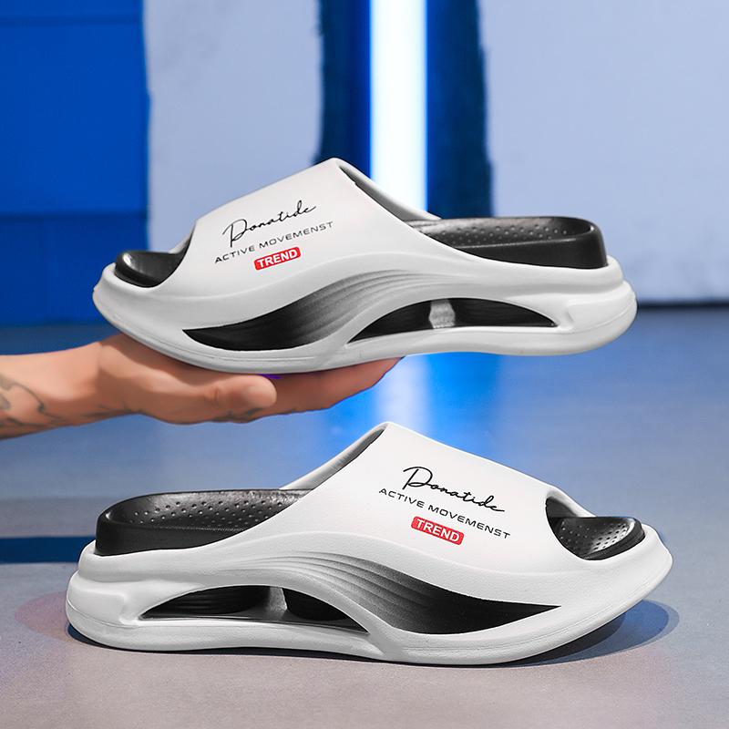 Summer Men Slippers Non-Slip Mens Sandals Thick Soft Platform House Shoes Indoor Shower Bathroom Slippers Outdoor Casual Shoes