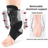 Adjustable Ankle Brace with Dual Aluminum Splints Ankle Stabilizer Knob-Controlled Compression X-Type Restraint Belt for Sports Injury Recovery