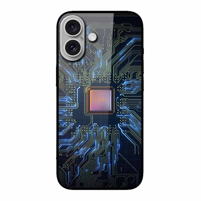 Glass Case For iphone 16 Plus 16Plus Coque Tempered Glass Hard Back Cover For iphone 16 Plus Phone Case Soft TPU Black Bumper