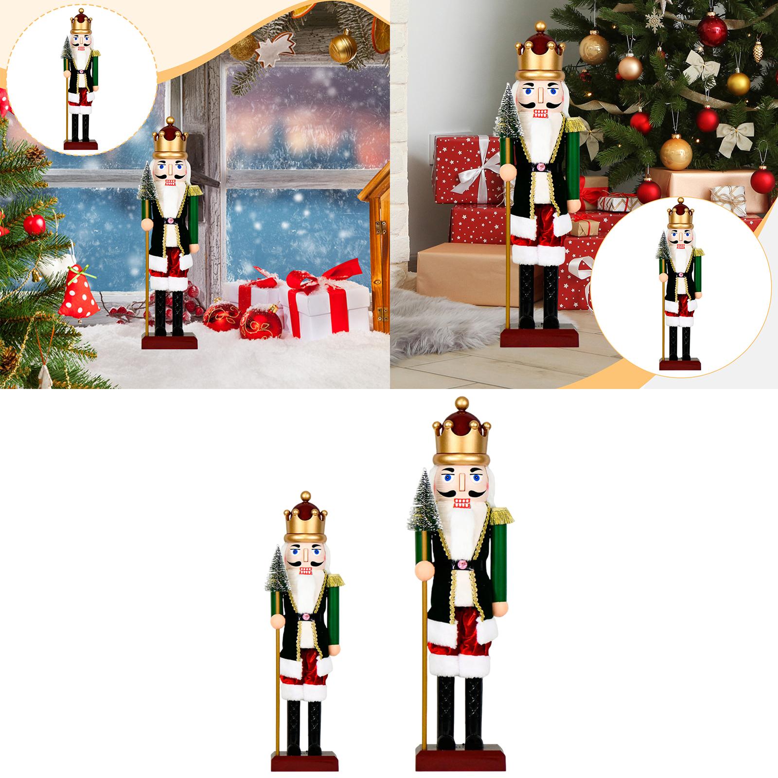 Christmas Nutcracker Decor, with Light Music Collectible, Ornament, Nutcracker Figures, Christmas Decor for Living Room, Home 38cmx11cmx9.5cm