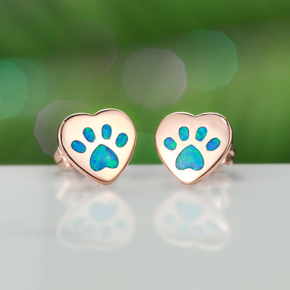 

Французский стиль Новые романтичные и милые серьги в виде кошачьих лапок для девочек, серьги-сердечки, аксессуары