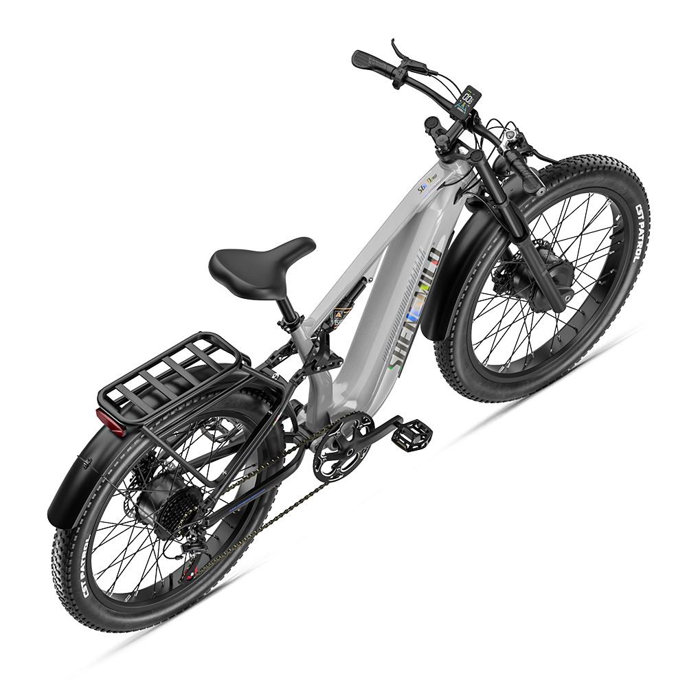 Shengmilo S600 PRO 2000W Dual Motor Electric Mountain Bike 26 Inch Fat Tyre 48V 25Ah Removable Battery Full Suspension UK Adult E-Bike