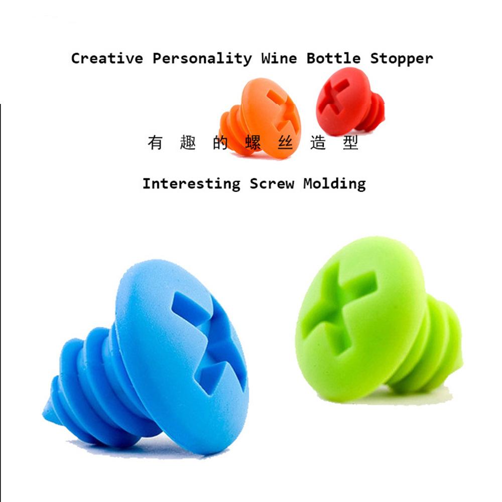 Silicone Champagne Wine Beer Bottle Cork Stopper Plug Wine Bottle Sealer  Bar Kitchen Tool Vacuum Sealed Sealer Plug