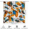 Creative artistic shower curtain waterproof and mildew-proof Shower curtain modern simple leaf pattern design Bathroom curtain