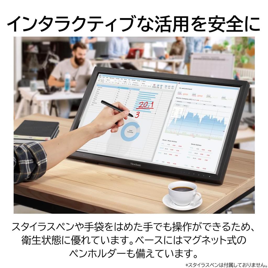 ViewSonic Japan Infrared Monitor Light 21.5-inch 10-point Multi-touch TD2223-2 (Full HD/VA/75Hz/Built-in speaker/HDMI, DVI-D, D-sub,