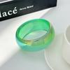 Punk Hip Hop Laser Bracelets Transparent Chunky Bangles Colorful Resin Bangles  Women Jewelry