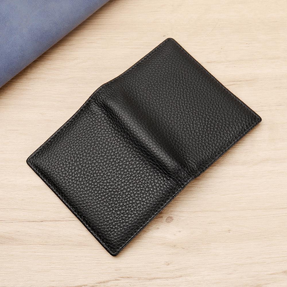 Lychee Genuine Leather Men's Card Holder Anti-magnetic RFID Credit Card Bag Ultra Thin Soft Business Card Holder for Men