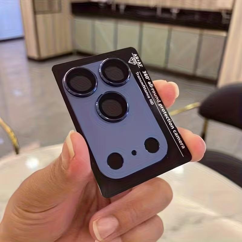 1pc Protective Film for iPhone 17 Pro Max/iPhone 17 Pro/17 Air Full Coverage Ultra-Thin Camera Lens Protector Metal Frame
