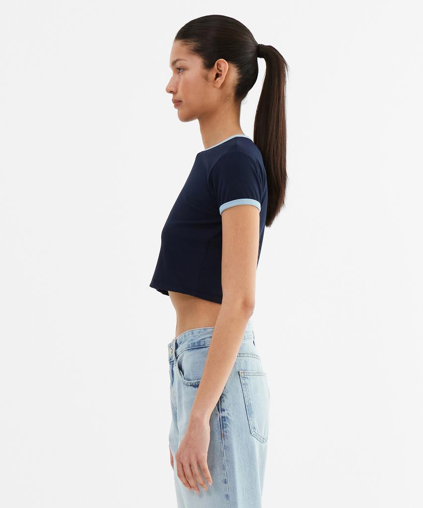 Minasu Mns Span Crop T Shirt_Navy