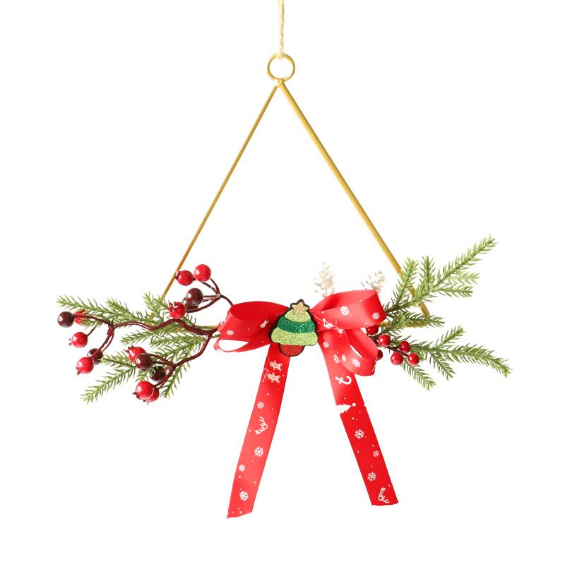 Hong Yu Handmade Wrought Iron Christmas Door Hanging Decoration